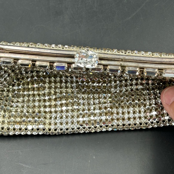 Vintage Walborg W Germany rhinestone & faux diamond Clutch - Picture 3 of 7